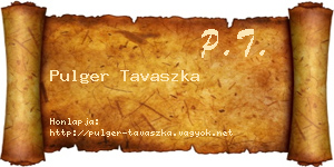 Pulger Tavaszka névjegykártya